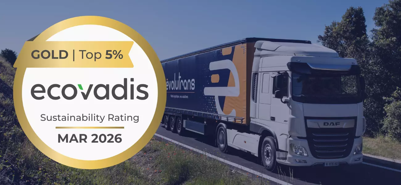 Evolutrans obtient la médaille d’or Ecovadis avec un score de 82100